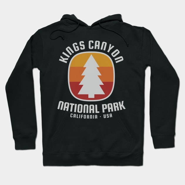 Kings Canyon National Park Retro Hoodie by roamfree